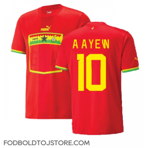 Ghana Andre Ayew #10 Udebanetrøje VM 2022 Kortærmet